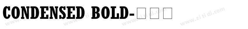 CONDENSED BOLD字体转换
